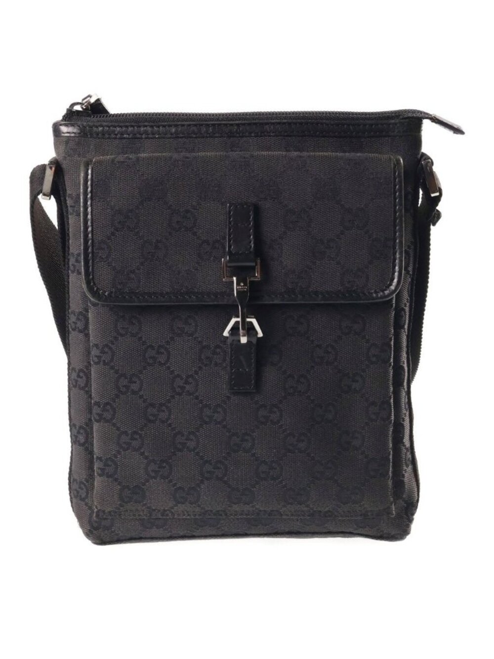 Gucci GG Canvas Shoulder Bag Black